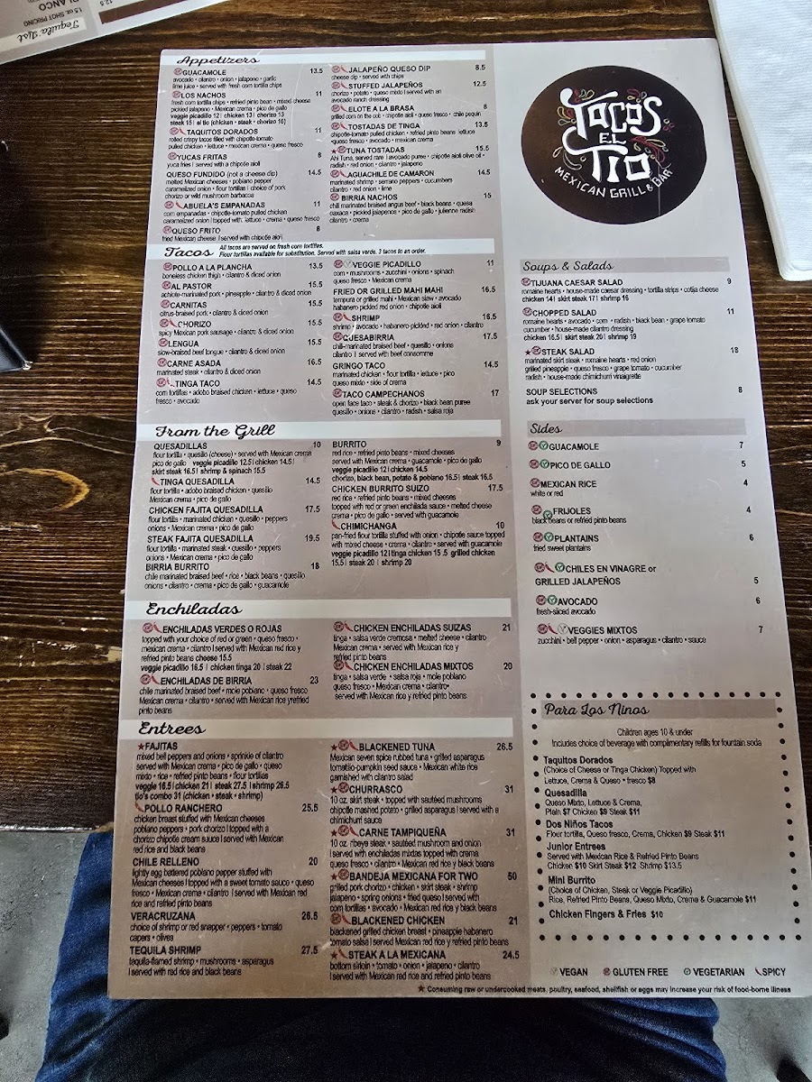 Tacos El Tio Menu - Image 2